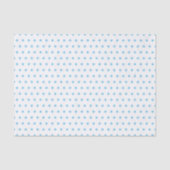 Eenvoudig babyblauw pokadots patroon op wit tissuepapier (Voorkant)