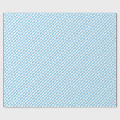 Eenvoudig Babyblauw Wit Diagonaal Stripe Kunstpatr Cadeaupapier (Vlak)