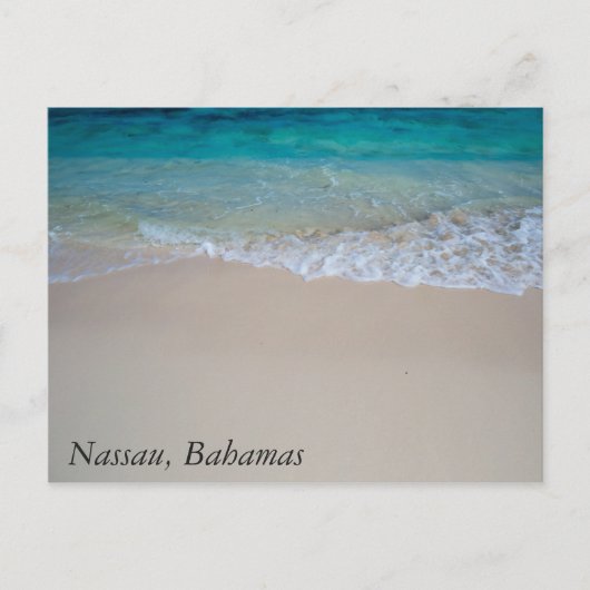 Eenvoudig Bahamaans strand Briefkaart (Voorkant)