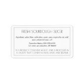 Eenvoudig  baklabel etiket (Voorkant)