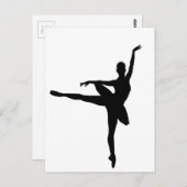 Eenvoudig ballerina ballet briefkaart (Voorkant / Achterkant)