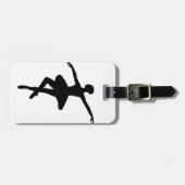 Eenvoudig Ballet Zwart Wit Ballerina Bagagelabel (Voorkant horizontaal)