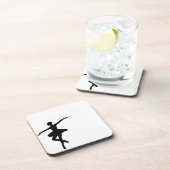 Eenvoudig Ballet Zwart Wit Ballerina Bier Onderzetter (Rechterzijde)