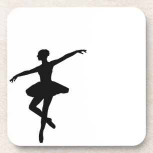 Eenvoudig Ballet Zwart Wit Ballerina Bier Onderzetter