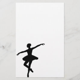 Eenvoudig Ballet Zwart Wit Ballerina Briefpapier