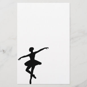Eenvoudig Ballet Zwart Wit Ballerina Briefpapier