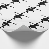 Eenvoudig Ballet Zwart Wit Ballerina Cadeaupapier (Hoek)