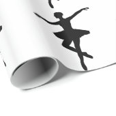Eenvoudig Ballet Zwart Wit Ballerina Cadeaupapier (Rol Hoek)