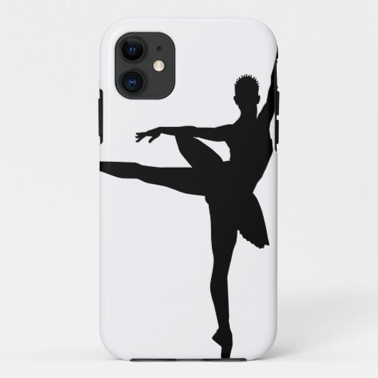 Eenvoudig Ballet Zwart Wit Ballerina Case-Mate iPhone Case (Achterkant)