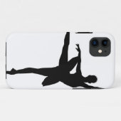 Eenvoudig Ballet Zwart Wit Ballerina Case-Mate iPhone Case (Achterkant (horizontaal))