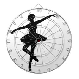 Eenvoudig Ballet Zwart Wit Ballerina Dartbord