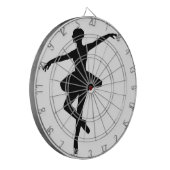 Eenvoudig Ballet Zwart Wit Ballerina Dartbord (Voorkant Links)