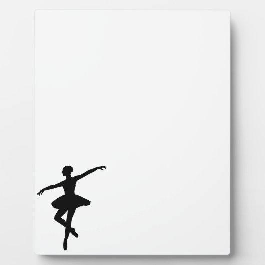 Eenvoudig Ballet Zwart Wit Ballerina Fotoplaat (Voorkant)