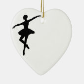 Eenvoudig Ballet Zwart Wit Ballerina Keramisch Ornament (Rechts)