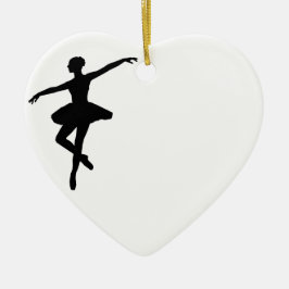 Eenvoudig Ballet Zwart Wit Ballerina Keramisch Ornament