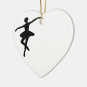 Eenvoudig Ballet Zwart Wit Ballerina Keramisch Ornament (Links)