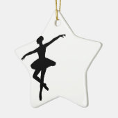 Eenvoudig Ballet Zwart Wit Ballerina Keramisch Ornament (Links)