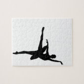 Eenvoudig Ballet Zwart Wit Ballerina Legpuzzel (Horizontaal)