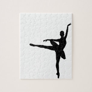 Eenvoudig Ballet Zwart Wit Ballerina Legpuzzel
