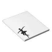 Eenvoudig Ballet Zwart Wit Ballerina Notitieblok (Schuin)