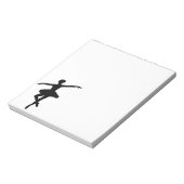 Eenvoudig Ballet Zwart Wit Ballerina Notitieblok (Linkerzijde)