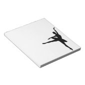 Eenvoudig Ballet Zwart Wit Ballerina Notitieblok (Schuin)