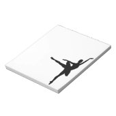 Eenvoudig Ballet Zwart Wit Ballerina Notitieblok (Linkerzijde)