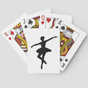 Eenvoudig Ballet Zwart Wit Ballerina Pokerkaarten