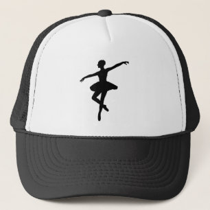 Eenvoudig Ballet Zwart Wit Ballerina Trucker Pet