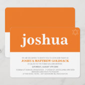 EENVOUDIG BAR MITZVAH coole moderne naam ster oran Kaart (Voorkant / Achterkant)