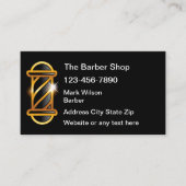 Eenvoudig Barber Shop Light Theme Classy Visitekaartje (Voorkant)
