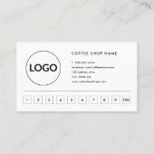 Eenvoudig  Barista Beans Coffee-programma Klantenkaartje (Achterkant)