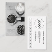 Eenvoudig  Barista Beans Coffee-programma Klantenkaartje (Voorkant / Achterkant)