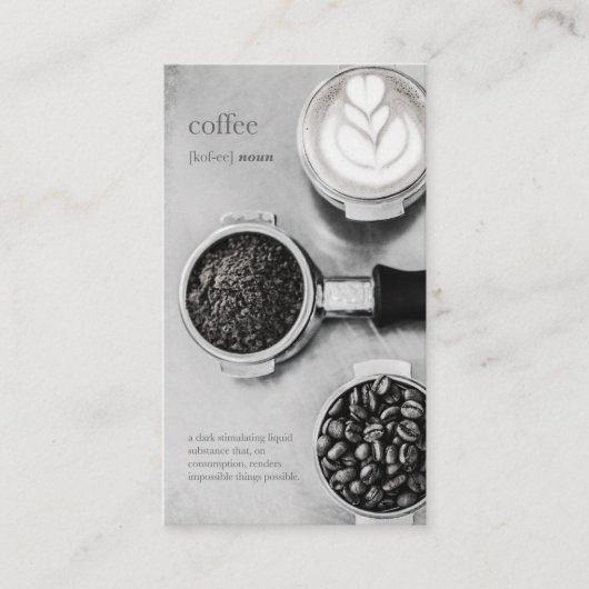 Eenvoudig  Barista Beans Coffee-programma Klantenkaartje (Voorkant)