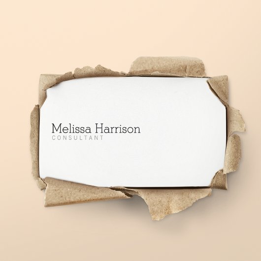 Eenvoudig & Basic Professioneel Wit Visitekaartje