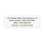 Eenvoudig Basic Wit Etiket (Voorkant)