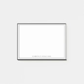Eenvoudig Basis Persoonlijk Zwart Rand Briefpapier Post-it® Notes (Voorkant)