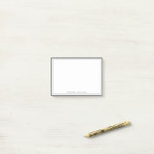 Eenvoudig Basis Persoonlijk Zwart Rand Briefpapier Post-it® Notes (Op bureau)