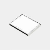 Eenvoudig Basis Persoonlijk Zwart Rand Briefpapier Post-it® Notes (Schuin)