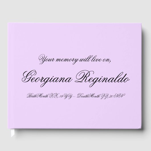 Eenvoudig, basiscondoleanboek gastenboek (Voorkant)