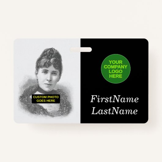 Eenvoudig, basisportrettoegangspasje voor medewerk badge (Voorkant)