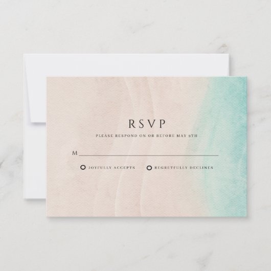 Eenvoudig batchhuwelijk RSVP kaartje (Voorkant)