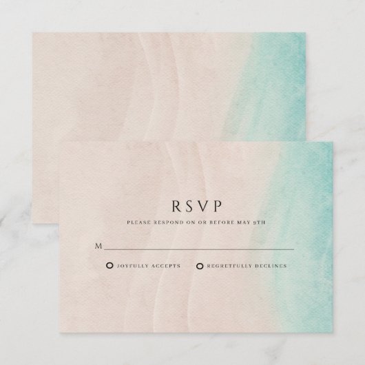 Eenvoudig batchhuwelijk RSVP kaartje (Voorkant / Achterkant)