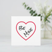 Eenvoudig Be Mine Open Rode Hart Valentijnsdag Kaa Feestdagenkaart (Staand voorkant)