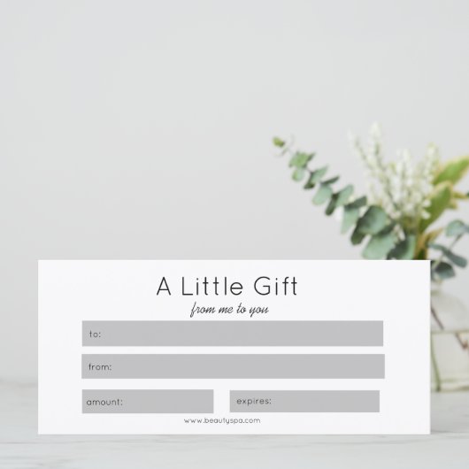 Eenvoudig Beauty Salon Makeup Custom Cadeaucertifi (Staand voorkant)