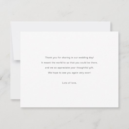 Eenvoudig Bedankkaart (Achterkant)