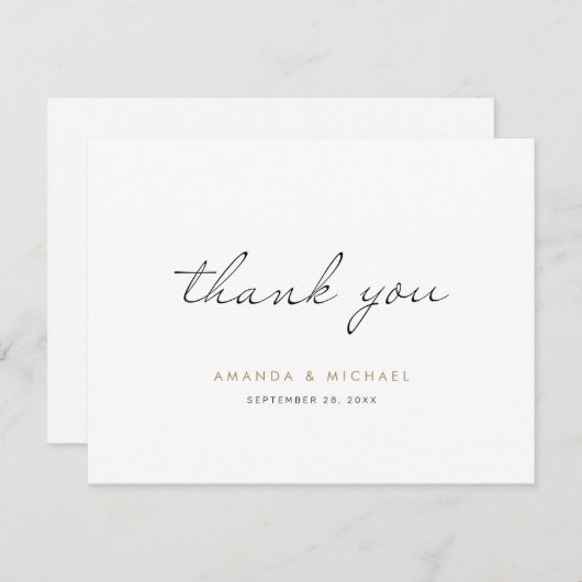 Eenvoudig Bedankkaart (Voorkant / Achterkant)