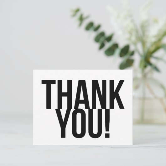 Eenvoudig bedankt briefkaart (Staand voorkant)