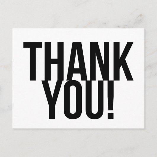 Eenvoudig bedankt briefkaart (Voorkant)