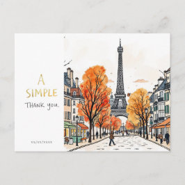 Eenvoudig bedankt briefkaart